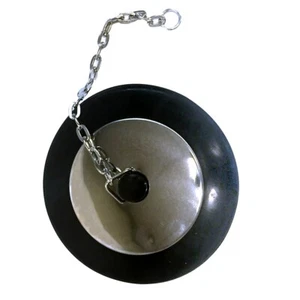 3" Sink Plug Stopper Kitchen Ware For Drain Rubber W/ Stainless Steel Chain BN33 - Picture 1 of 1