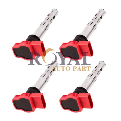 Ignition Coil Pack for Audi TT A4 A5 R8 VW Touareg GTI 2.0L 2.0T UF529 4 Packs Foto 1 de 4