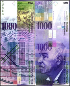 Switzerland 1000 Franken, 2006, P-74c.2, UNC - Picture 1 of 1