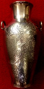 Kleine Vase aus versilbertem Zinn mit Distel-Motiv, wohl Frankreich, ca. 1900 - Picture 1 of 6