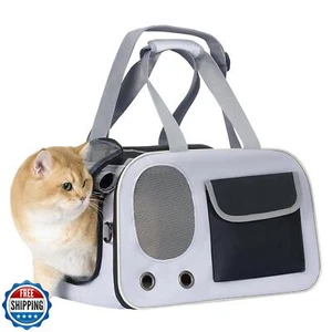 Cat, Dog Carrier for Pets up to 17 lbs, Soft-Sided Collapsible Pet Carrier wi - Picture 1 of 5
