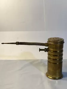 Vintage Brass Eagle No. 66 Finger Pump Oil Can with Flexible Spout - Picture 1 of 12