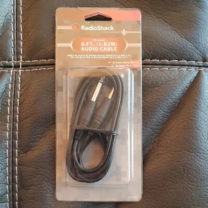 6-ft Audio Cable 1/4" (6.3mm) Mono Male To Male RadioShack 4202381 New - Picture 1 of 5