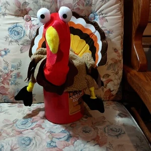 Bunte Plüsch Neuheit Türkei Hut lustiger Witz Verkleiden Thanksgiving!  C5 - Bild 1 von 4