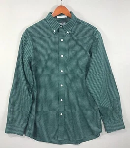 Camisa LL Bean Para Hombre Mediana Verde Cuadros Botones Manga Larga Bolsillo - Imagen 1 de 12