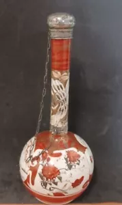 Antike Japanische "KUTANI" Vase - Silbermontierung - handbemalt - restauriert ! - Bild 1 von 7