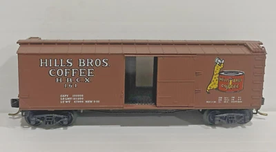 Hills Bros Coffee. N Scale. 40' Wood Sheathed Box Car, SSD. Road # 161. Kadee. - Image 1 of 3