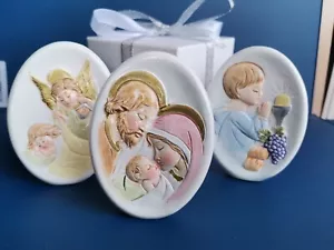Bomboniere comunione Battesimo cresima sacra famiglia nascita ceramica Angeli - Foto 1 di 13