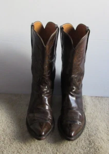 Lucchese Classics Handmade L151906 Men's Dark Brown Leather Western Boots 11 B - Picture 1 of 11