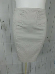 Express Solid Beige Greige Gray-Beige Buckle Straight Pencil Skirt - Size 4 - Bild 1 von 4