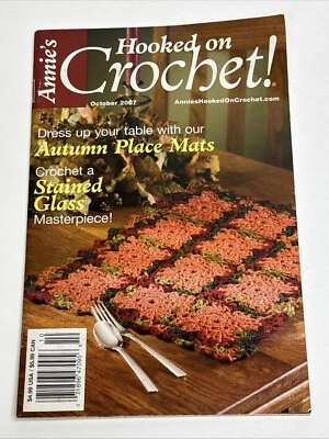 Alfombrillas Annie's enganchadas a ganchillo octubre 2007 patrón revista otoño Foto 1 de 4
