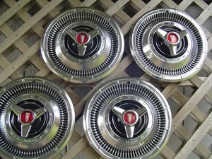 VINTAGE 1966 PLYMOUTH FURY SAVOR RUNNER BELVEDERE SATELLITE HUBCAPS WHEEL COVERS - Picture 1 of 12