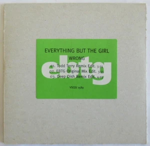 EVERYTHING BUT THE GIRL - CARDSLEEVE PROMO SINGLE CD "WRONG" - Imagen 1 de 2