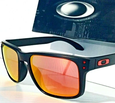 NEW Oakley Holbrook Matte BLACK Ducati Red Polarized Galaxy Ruby Sunglass 9102 - Image 1 of 4