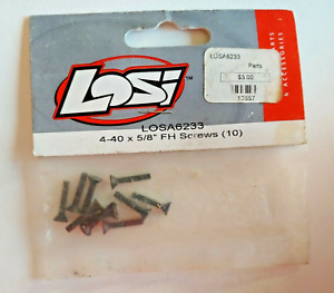 LOSA6233	Losi Flat Head Screws 4-40 x 5/8" (10)  A-6233