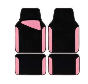 Light Pink Waterproof Universal Fit Car Floor Mats 4pcs Car Mats with Heel Pad - Picture 1 of 4
