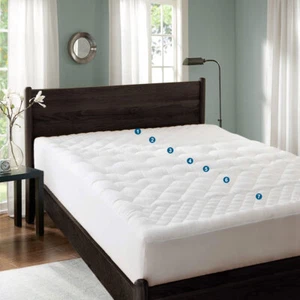 1200GSM 7-Zone Massage Mattress Topper by Ramesses - Picture 1 of 9