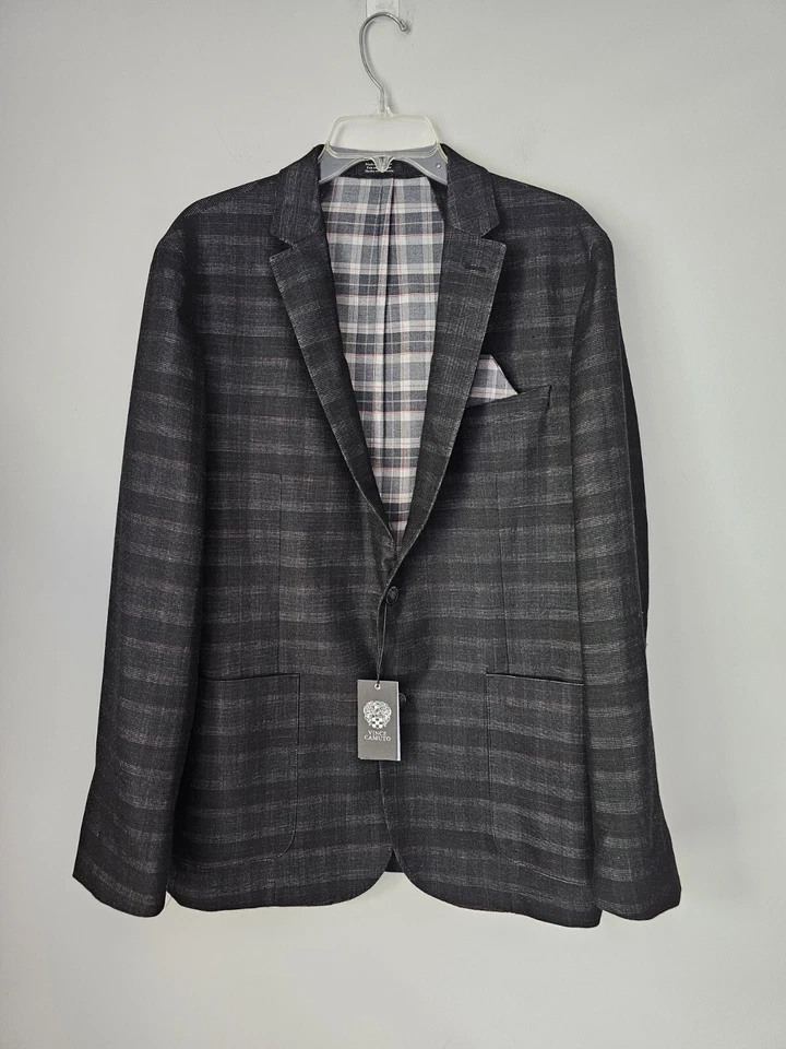 Vince Camuto XL Dell'Aria воздуха мужчин куртка Blazer черный легкий две кнопки новый с Ярлыками - Изображение 1 из 4