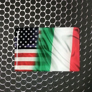 America USA ITALIA Dual Country Domed Decal Distress Sticker 3D 3.25"x2" Italy - Imagen 1 de 8
