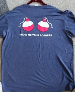 Camisa Show Me Your Bobbers, divertida camisa de pesca, ropa de pescador talla XL - Imagen 1 de 2