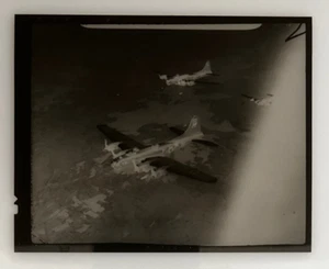 WWII B-17 Bombers in Flight Formation over Europe 487th BG Negative Photo - Picture 1 of 3