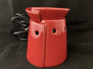 Scentsy Tribeca Mid Size Red Warmer with Bulb Retired / Discontinued No Box - Picture 1 of 13