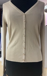 MNG Basics Lightweight Beige Cardigan M New With Tag - Picture 1 of 4