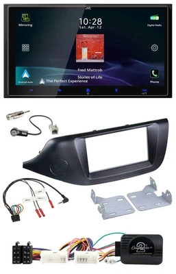 JVC USB Bluetooth 2DIN DAB Lenkrad Autoradio für Kia Ceed ab 2012 schwarz ohne S - Bild 1 von 4