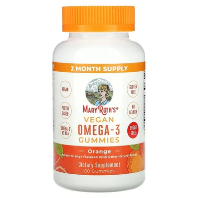 Vegan Omega-3 Gummies, Natural Orange, 60 Gummies - Image 1 of 2