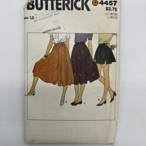 Falda y culottes Butterick 4457 vintage 1982 talla 12 sin cortar - Imagen 1 de 3