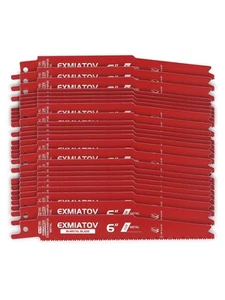 25 Pack 6 inch 14/18 TPI Bi-Metal Auto Dismantling Reciprocating Saw Blades f... - Picture 1 of 7