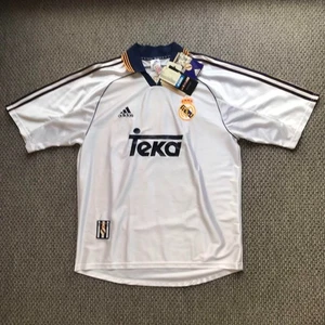 Camiseta deportiva blanca local talla M nueva con etiquetas Real Madrid 1998-2000 - Imagen 1 de 3
