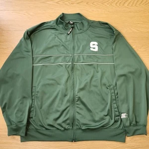 Vintage 90s Michigan State Spartans Starter Jacket Size XL Fleece Full Zip Y2K - Picture 1 of 13