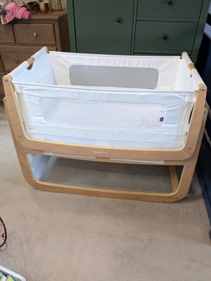 SnuzPod4 Baby Bedside Crib with Rocking Feature, in Natural Wood - Image 1 of 4