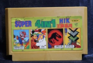 Jurassic Park x4 Famiclone Famicom Pegasus Dendy 60 pin Nes 8 bit Game Cartridge - Picture 1 of 4