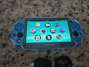 PS VITA 2000 light blue WITH CLEAR CASE GREAT CONDITION - Picture 1 of 6