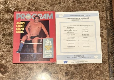 Programa de lucha libre WWF 134 White Plains 27-11-1985 NWA WCW WWE Hogan Piper Andre Foto 1 de 3