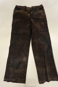 Mac & Jac Cordhose Y2K Baggy weites Bein erodiert braun Grunge Streetwear Gr. 10 - Bild 1 von 14
