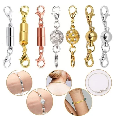 DIY Magnetic Clasps Necklace Extender Clasps Diy Jewellery Making Findings - Image 1 of 4