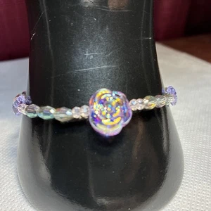 Artisan 7,25 Zoll silberfarben lila Kristall Armband - Bild 1 von 6