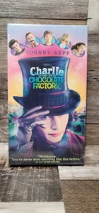 Charlie And The Chocolate Factory 2005 VHS Johnny Depp Tim Burton Wonka Film NEW - Picture 1 of 6