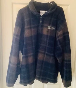 Nantucket Men’s Pullover Fleece L Plaid J. America - Picture 1 of 1