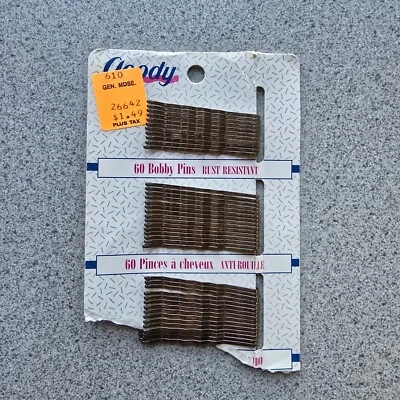 Vintage Goody Made In USA Bobby Pins 41 Pack Brown Rust Resistant - Image 1 of 2