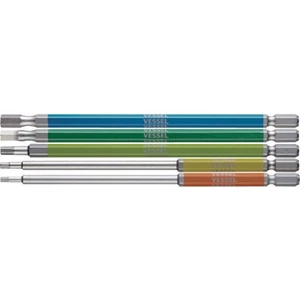 VESSEL GOSAI Color Coded Slotted Driver Bit GS5P-32 5pcs set - Picture 1 of 5