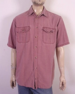 vintage 90s RedHead Faded Rose/Muted Red Shirt Light Cotton SZ LT - Image 1 of 3