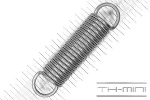Zug-Feder 4mm Haken Öse 29x121mm 55,3kg Spiral Edel-stahl rostfrei Metall - Bild 1 von 1