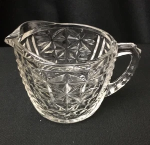 Replacement Vintage Anchor Hocking Stars and Bars Clear Glass Creamer - Picture 1 of 7