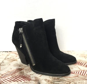 Dolce Vita Black Highlander Boot Exposed Zipper 9.5 Punk Rebel Moto Grunge - Picture 1 of 8