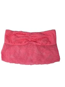 PINK Bandeau Victoria's Secret Lace Long Line Small Strapless bralette - Picture 1 of 6