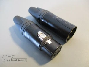 Neutrik NC3MXX-B & NC3FXX-B gold-plated XLR plug set – Male XLR to Female XLR - Picture 1 of 5